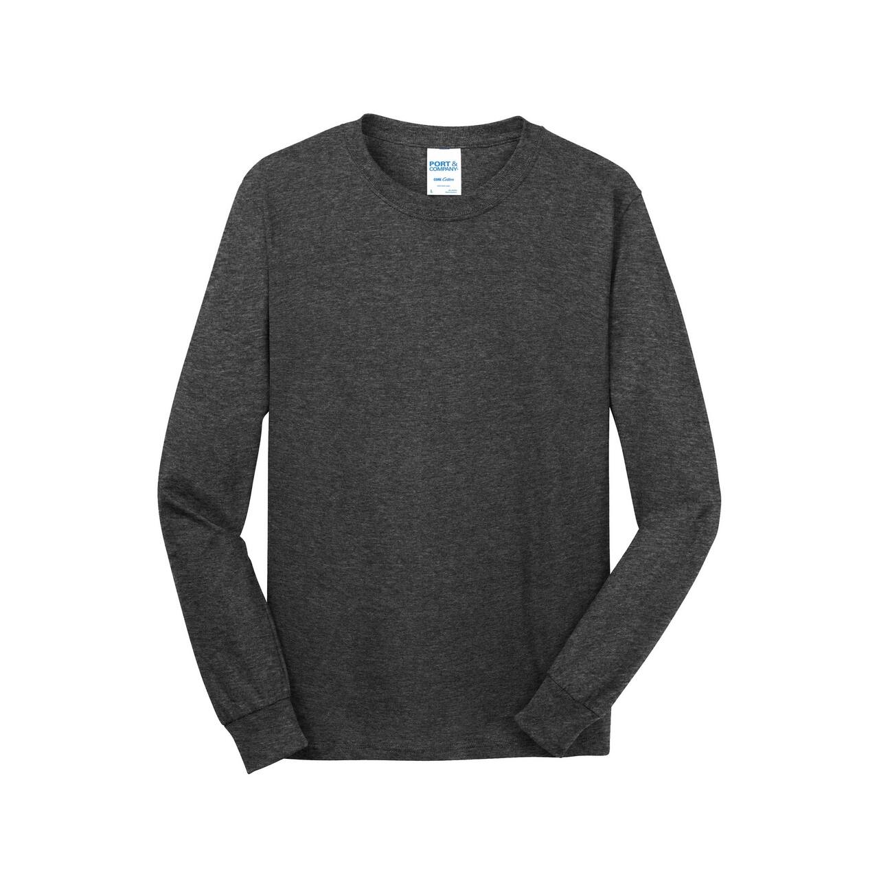 Port & Company® Core Cotton Long Sleeve Crew Neck T-Shirt